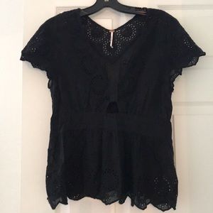 Free People Tunic blouse in black (M)